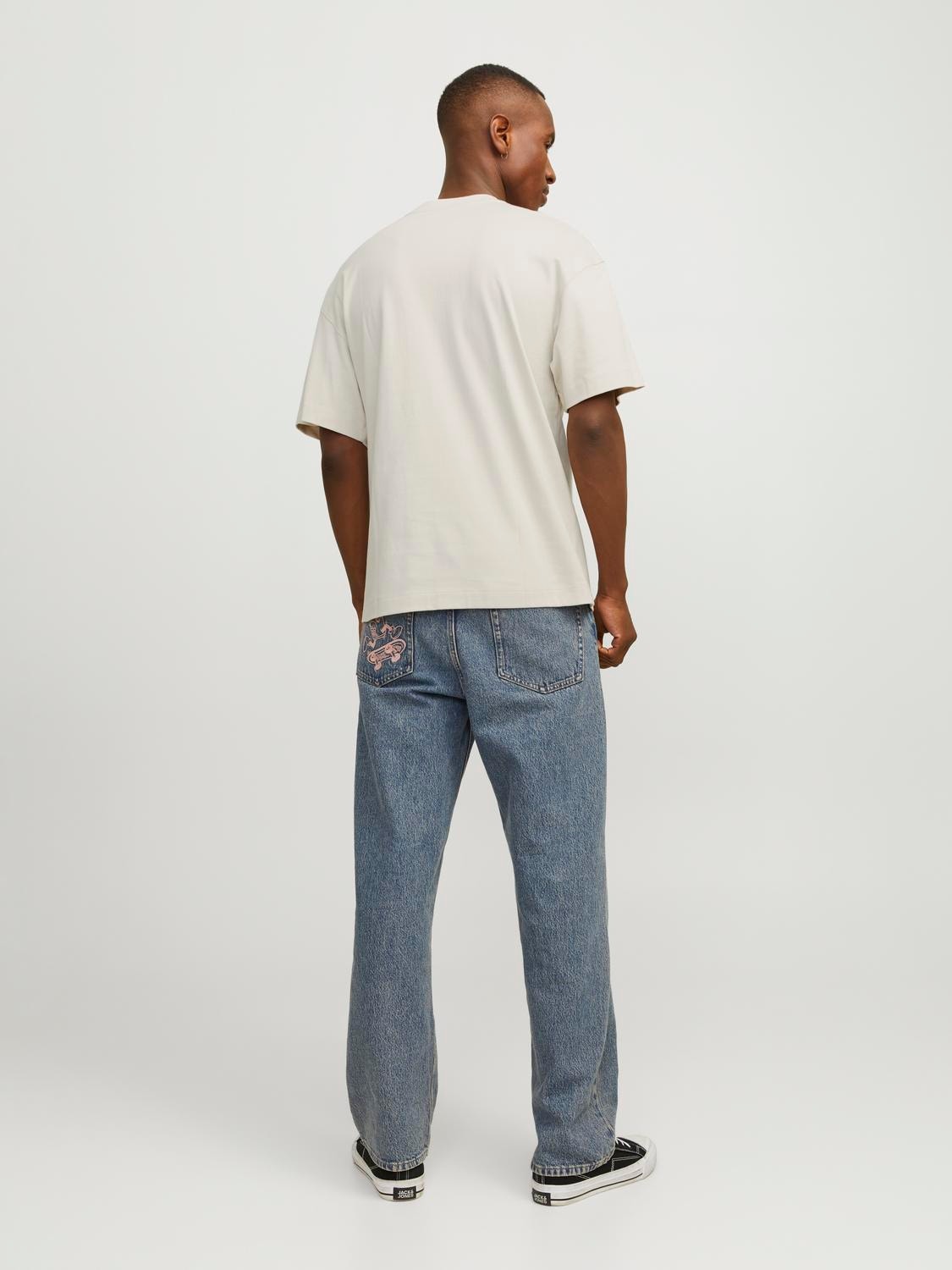 Jack & Jones Vanlig O-hals T-skjorte -Moonbeam - 12254412