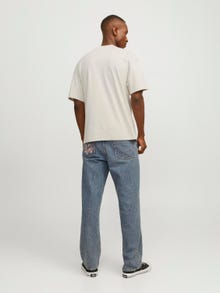 Jack & Jones Vienspalvis Apskritas kaklas Marškinėliai -Moonbeam - 12254412