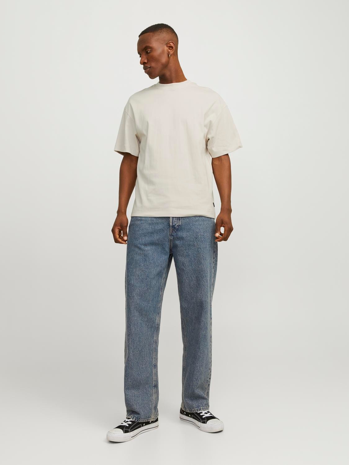 Jack & Jones Vanlig O-hals T-skjorte -Moonbeam - 12254412