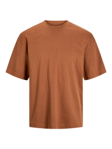 Jack & Jones Gładki Okrągły dekolt T-shirt -Mocha Bisque - 12254412