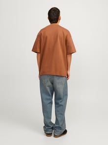 Jack & Jones Einfarbig Rundhals T-shirt -Mocha Bisque - 12254412