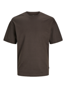 Jack & Jones Gładki Okrągły dekolt T-shirt -Mulch - 12254412