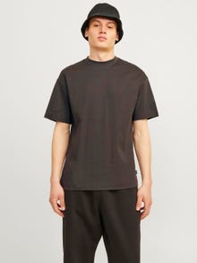 Jack & Jones Einfarbig Rundhals T-shirt -Mulch - 12254412