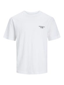 Jack & Jones Gedrukt Ronde hals T-shirt -Bright White - 12254419
