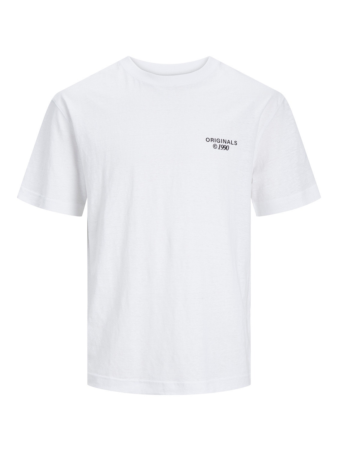 Jack & Jones Painettu Pyöreä pääntie T-paita -Bright White - 12254419