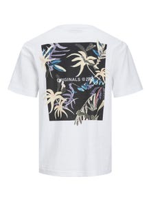 Jack & Jones Printed Crew neck T-shirt -Bright White - 12254419