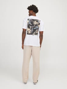 Jack & Jones T-shirt Estampar Decote Redondo -Bright White - 12254419