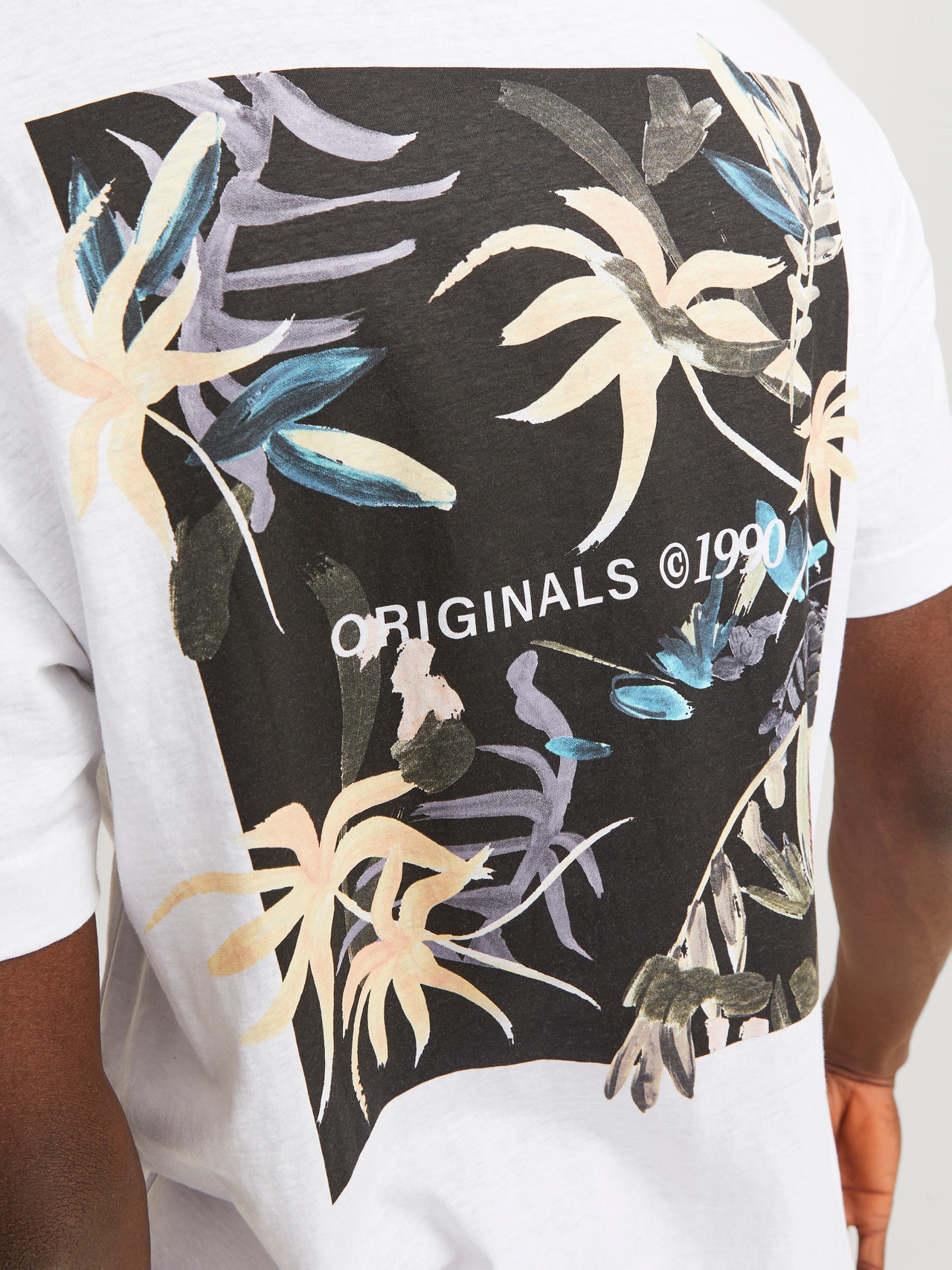 Jack & Jones Printed Crew neck T-shirt -Bright White - 12254419