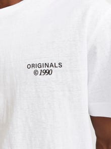 Jack & Jones Printet Crew neck T-shirt -Bright White - 12254419