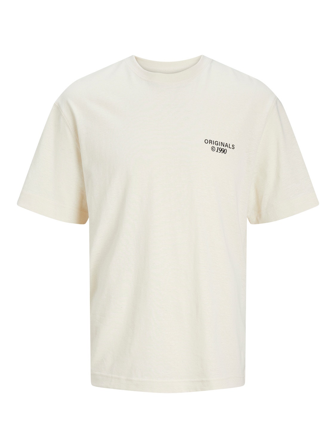 Jack & Jones Nadruk Okrągły dekolt T-shirt -Buttercream - 12254419