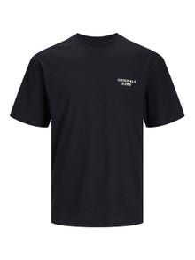 Jack & Jones Gedrukt Ronde hals T-shirt -Black - 12254419