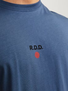 Jack & Jones RDD Nadruk Okrągły dekolt T-shirt -Vintage Indigo - 12254550