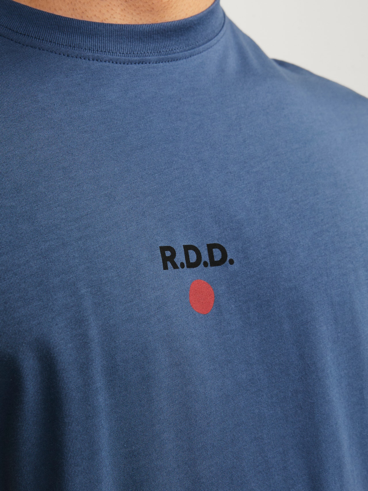 Jack & Jones RDD Tryck Rundringning T-shirt -Vintage Indigo - 12254550