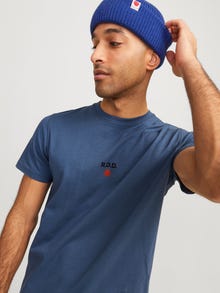 Jack & Jones RDD Gedrukt Ronde hals T-shirt -Vintage Indigo - 12254550