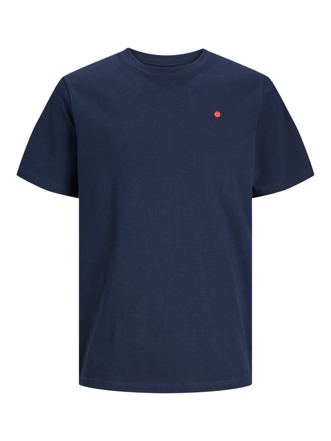 Jack & Jones RDD Ensfarvet Crew neck T-shirt -Navy Blazer - 12254551