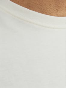 R.D.D. ROYAL DENIM DIVISION Yksivärinen O-pääntie T-paita -Egret - 12254551