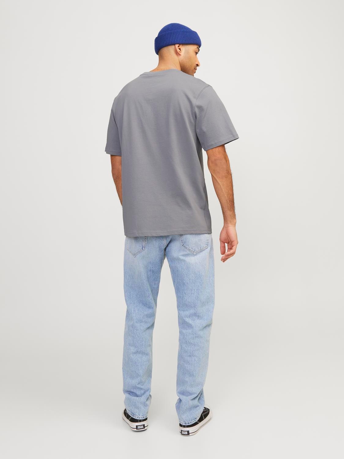 Jack & Jones RDD Painettu Pyöreä pääntie T-paita -Tradewinds - 12254553