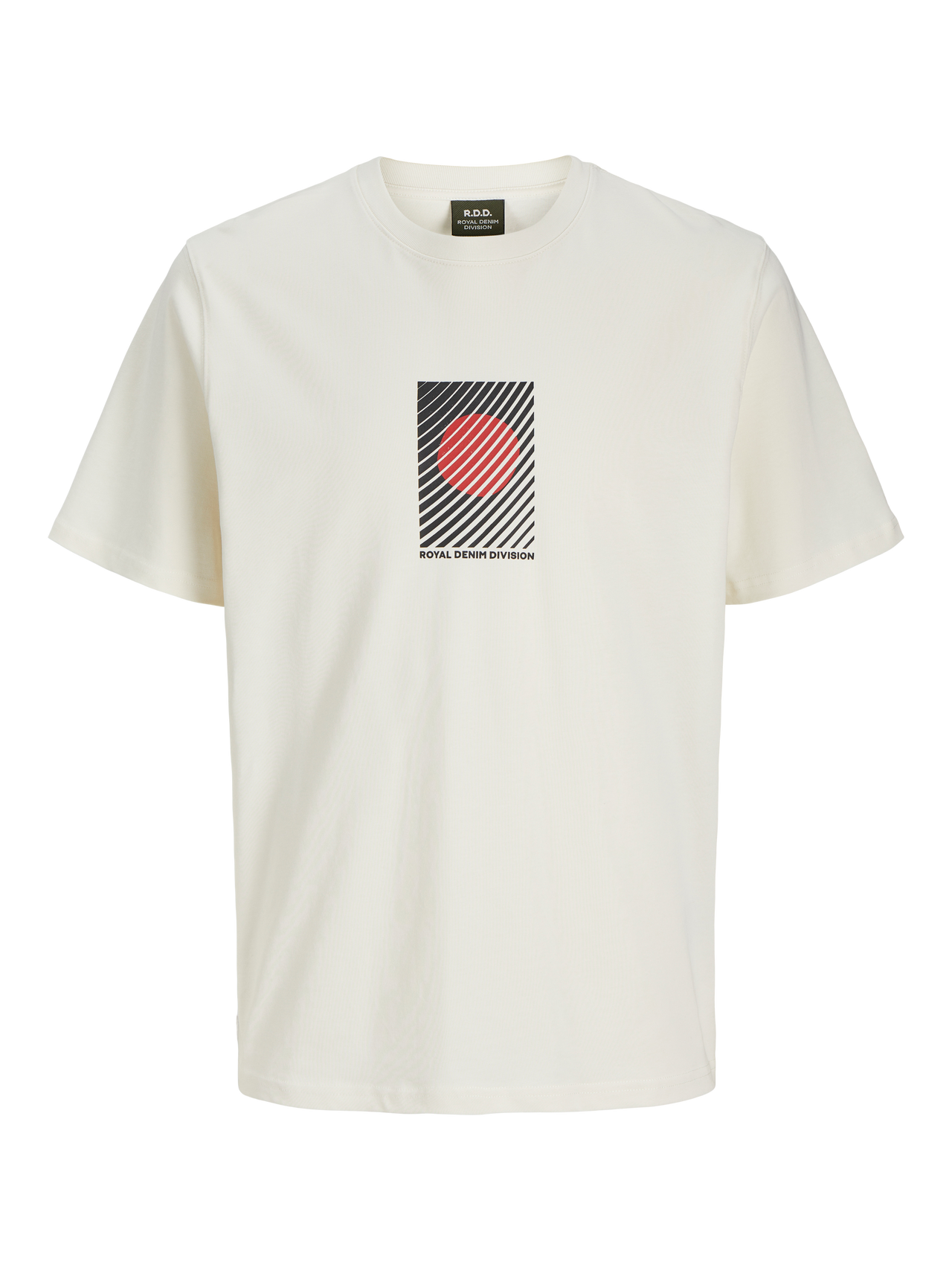 Jack & Jones RDD Printed Crew neck T-shirt -Egret - 12254553