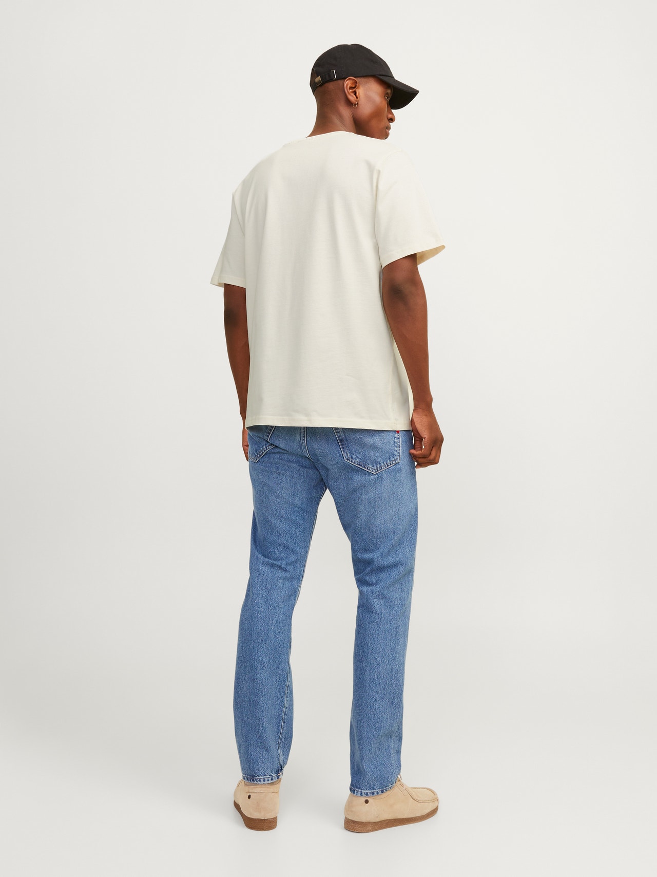 Jack & Jones RDD Painettu Pyöreä pääntie T-paita -Egret - 12254553