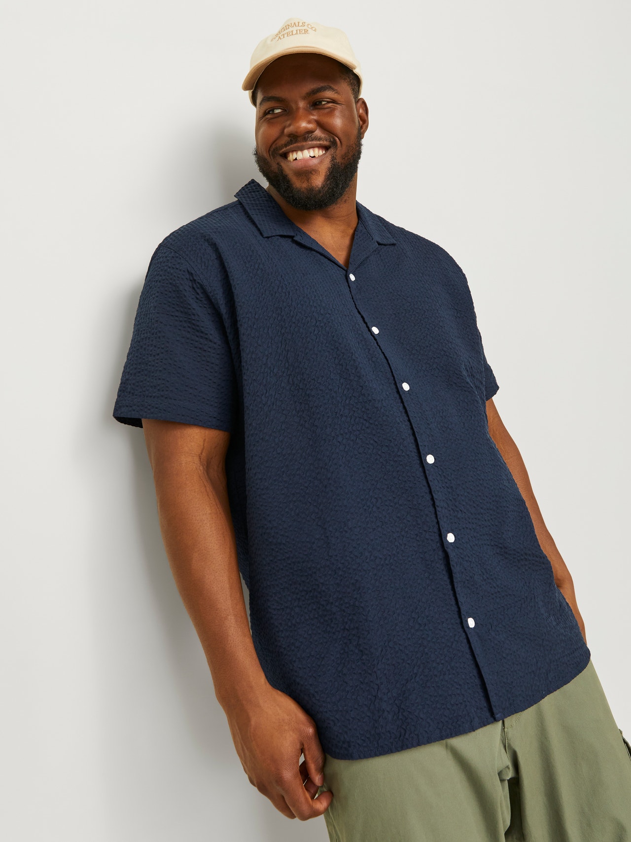 Jack & Jones Plus Size Relaxed Fit Skjorte -Navy Blazer - 12254832