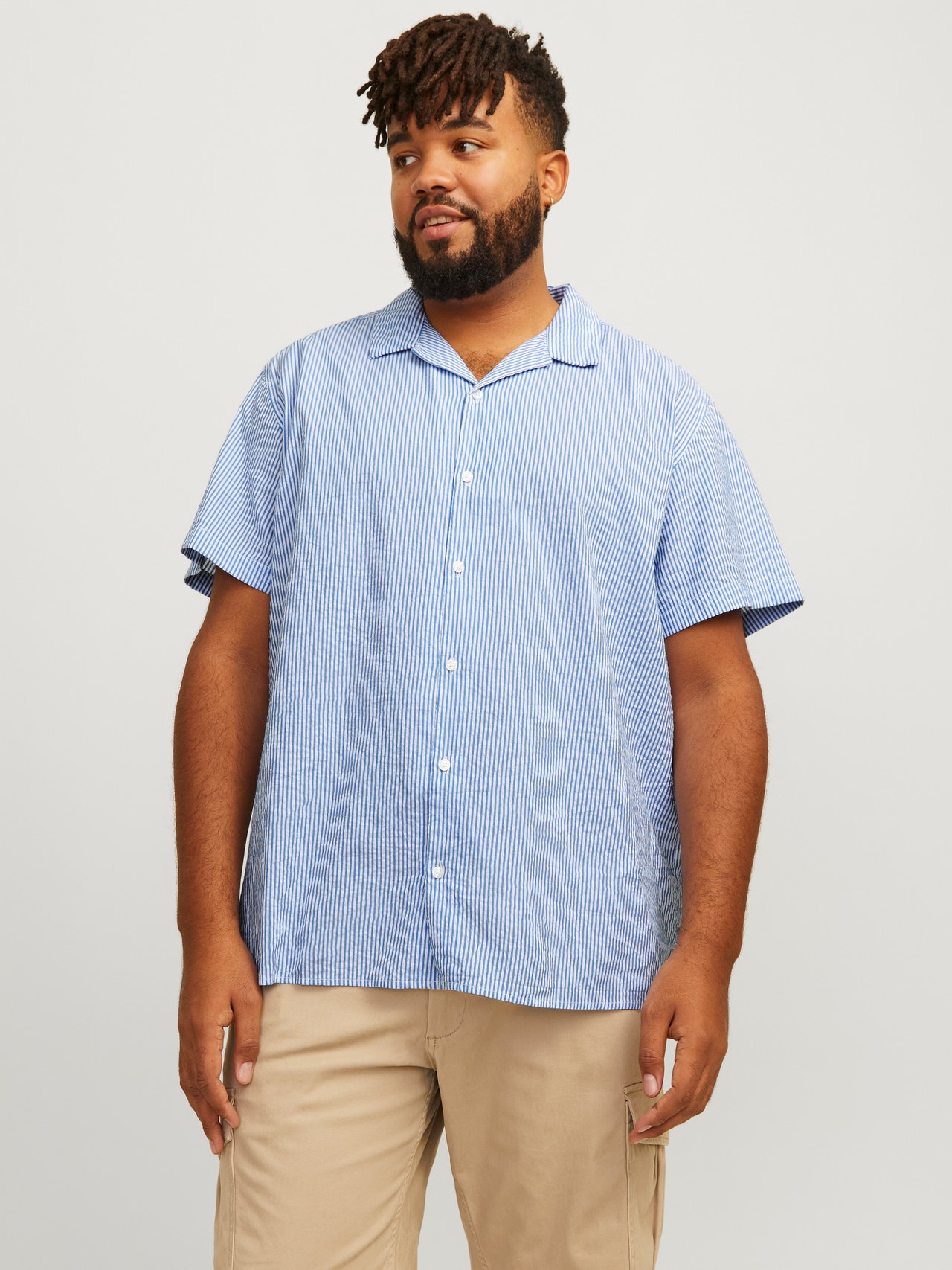 Jack & Jones Plus Size Relaxed Fit Hemd -Cashmere Blue - 12254832