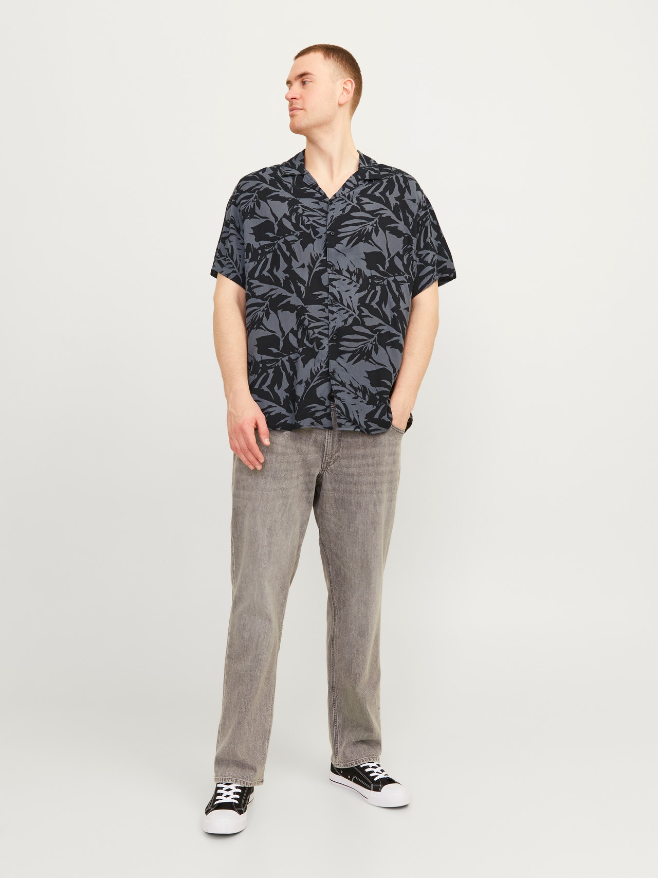 Jack & Jones Plus Size Relaxed Fit Shirt -Asphalt - 12254833