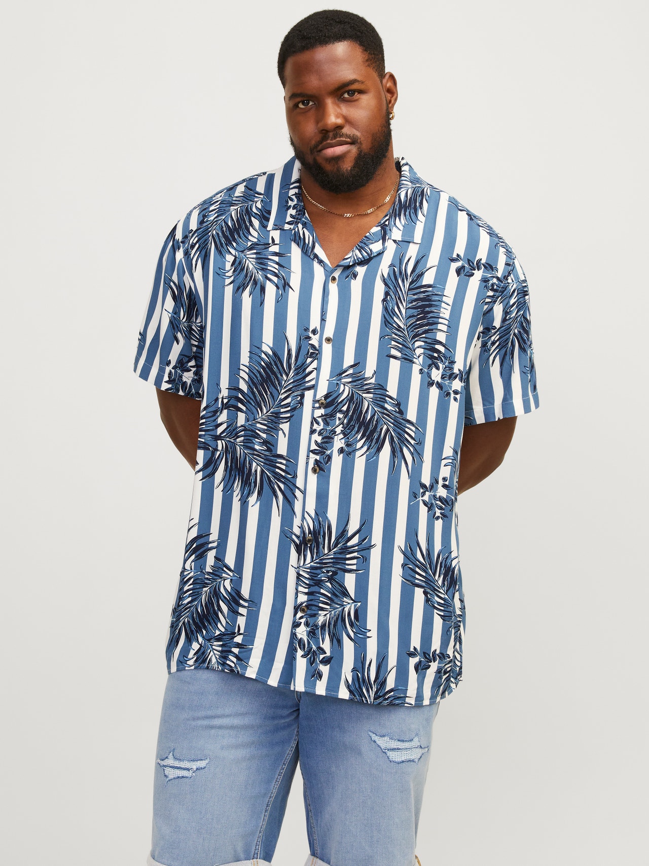 Jack & Jones Plus Size Chemise Relaxed Fit -Ensign Blue - 12254836