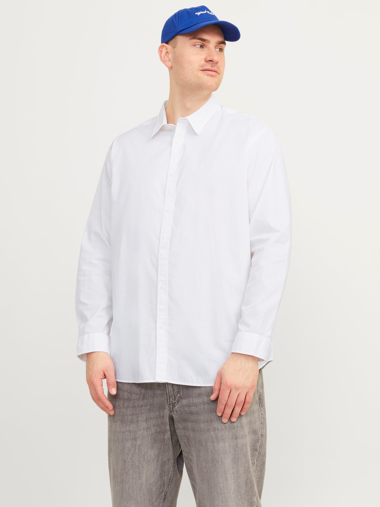 Jack & Jones Plus Size Slim Fit Dress shirt -White - 12254850