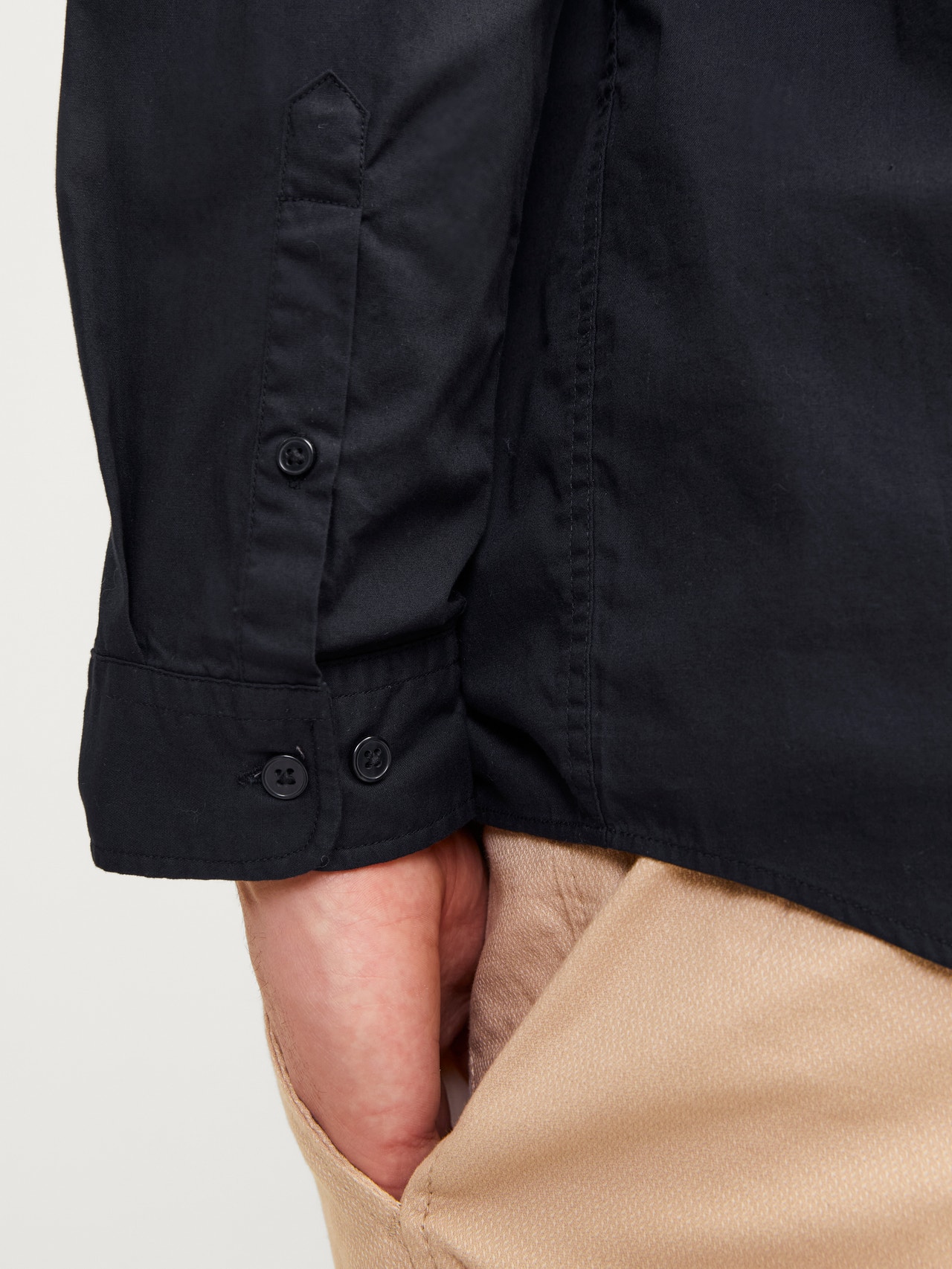 Jack & Jones Plus Size Camisa formal Slim Fit -Black - 12254850