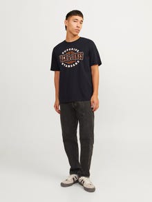 Jack & Jones Logo Kruhový výstřih Tričko -Black - 12254862