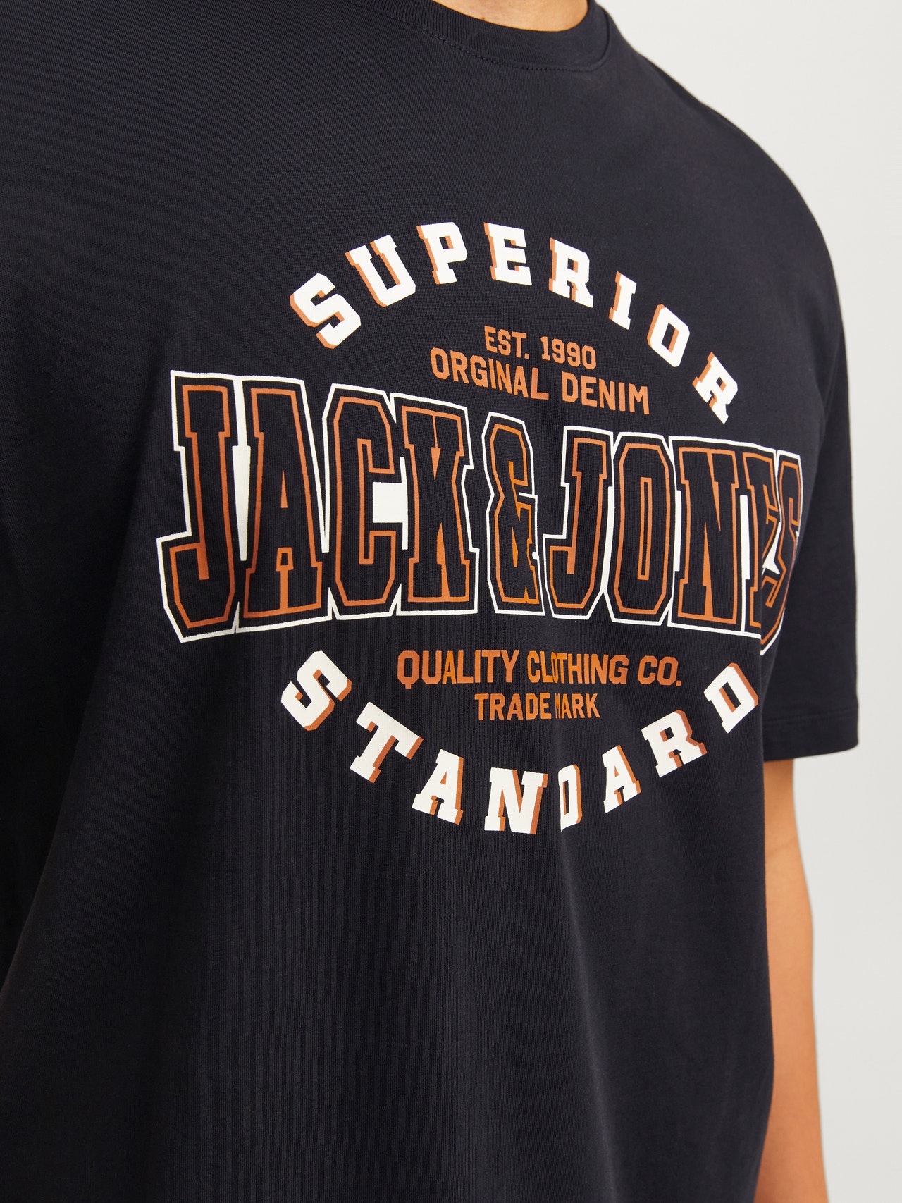 Jack & Jones Logo Crew neck T-shirt -Black - 12254862