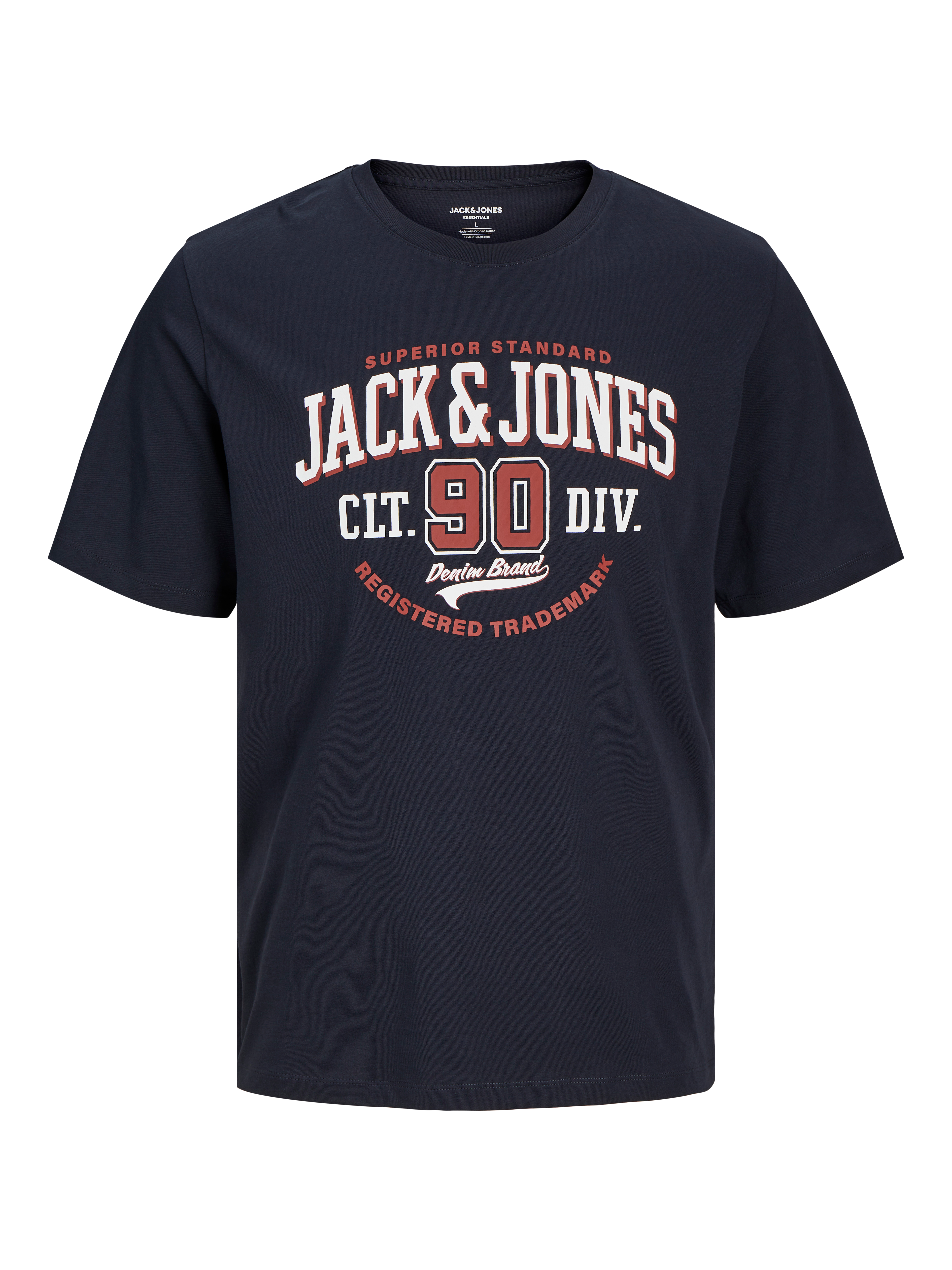 Tシャツ・カットソー NAVY BLUE COTTON T-SHIRT Logo T-shirt | Dark Blue | Jack & Jones®
