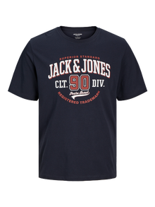 Jack & Jones Logo Rundhals T-shirt -Dark Navy - 12254862