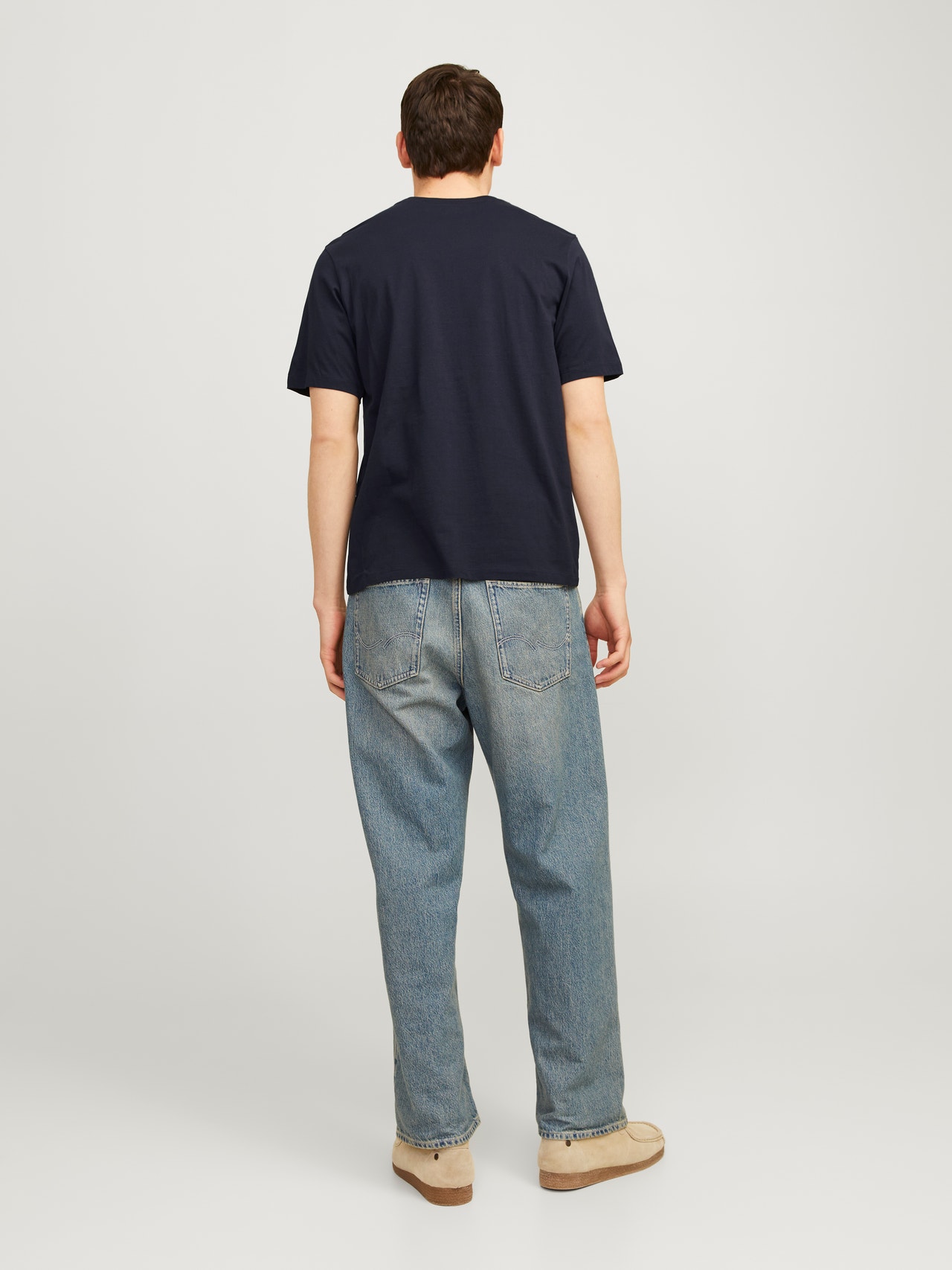 Jack & Jones Logo Kruhový výstřih Tričko -Dark Navy - 12254862