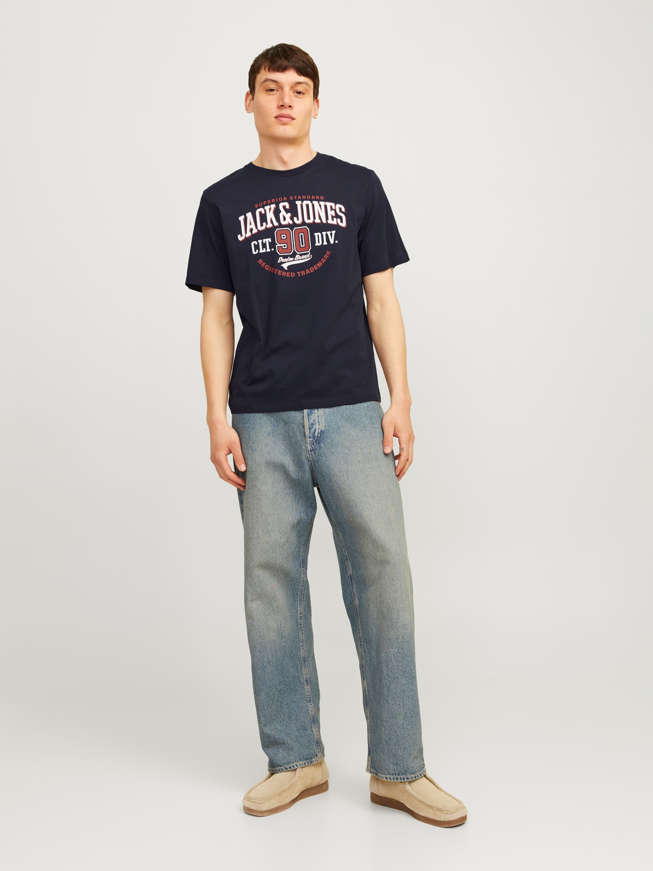 Jack & Jones Camiseta Logotipo Cuello redondo -Dark Navy - 12254862