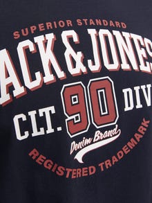Jack & Jones Logo Rundhals T-shirt -Dark Navy - 12254862