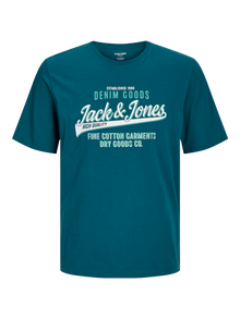 Jack & Jones Logo Crew neck T-shirt -Deep Teal - 12254862