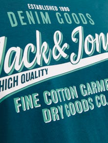 Jack & Jones Logotipas Apskritas kaklas Marškinėliai -Deep Teal - 12254862