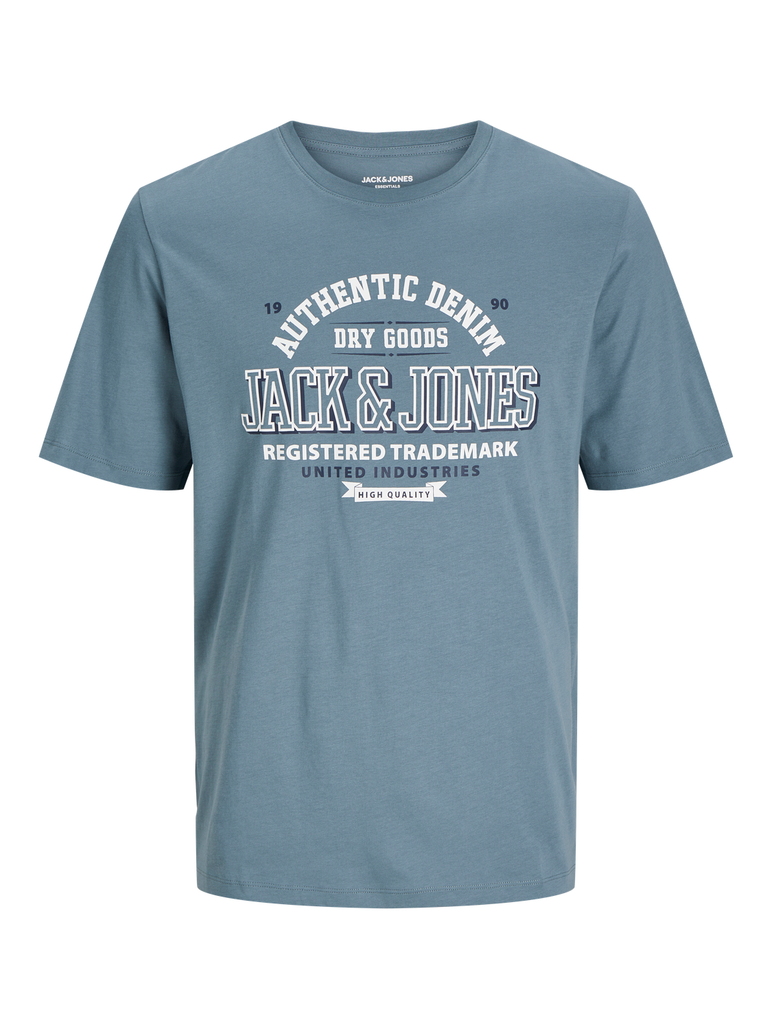 Jack & Jones Logo Kruhový výstřih Tričko -Goblin Blue - 12254862