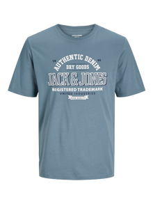 Jack & Jones Logo O-hals T-skjorte -Goblin Blue - 12254862
