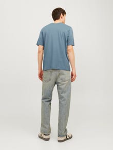 Jack & Jones Logo Crew neck T-shirt -Goblin Blue - 12254862