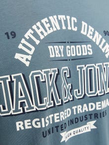 Jack & Jones Logo Crew neck T-shirt -Goblin Blue - 12254862