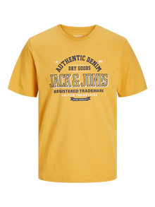 Jack & Jones Logo O-hals T-skjorte -Honey Gold - 12254862