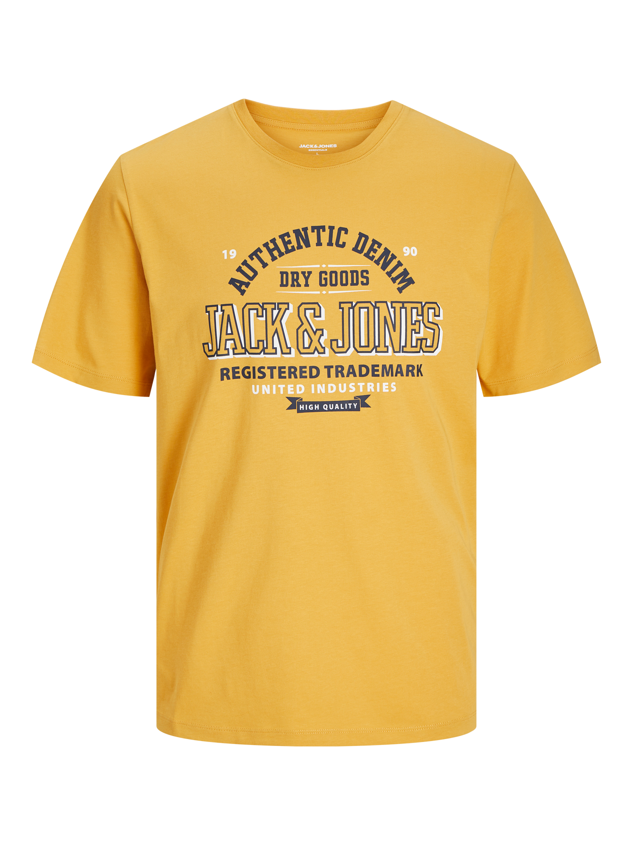 Jack & Jones Logotipas Apskritas kaklas Marškinėliai -Honey Gold - 12254862