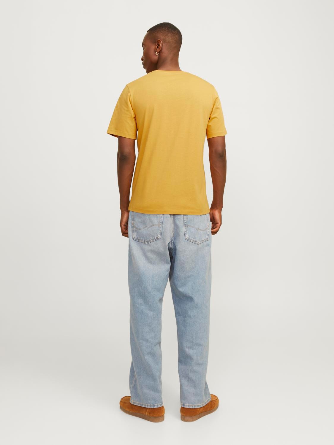 Jack & Jones Logó Környak Trikó -Honey Gold - 12254862