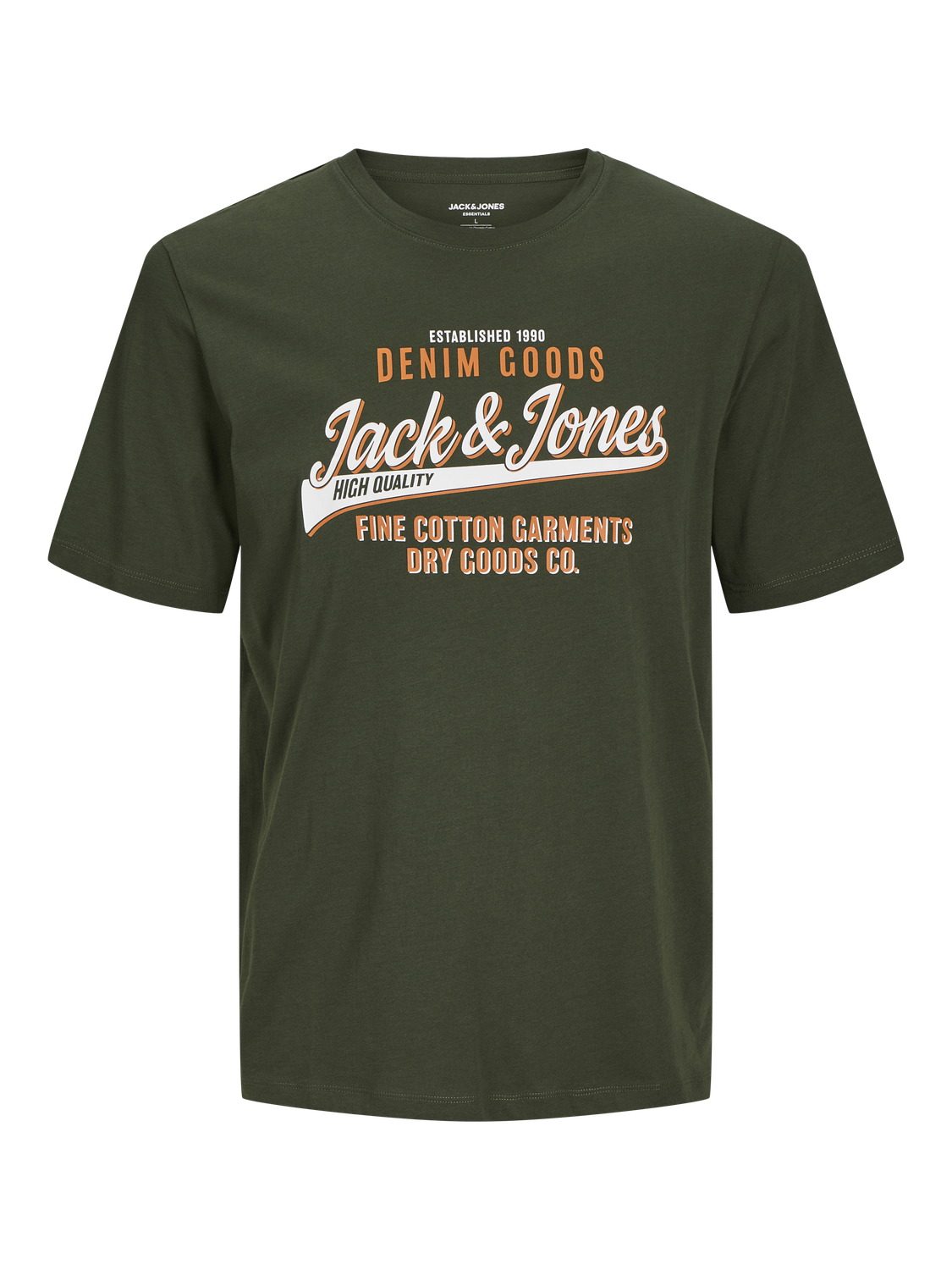 Jack & Jones Logo Kruhový výstřih Tričko -Kombu Green - 12254862