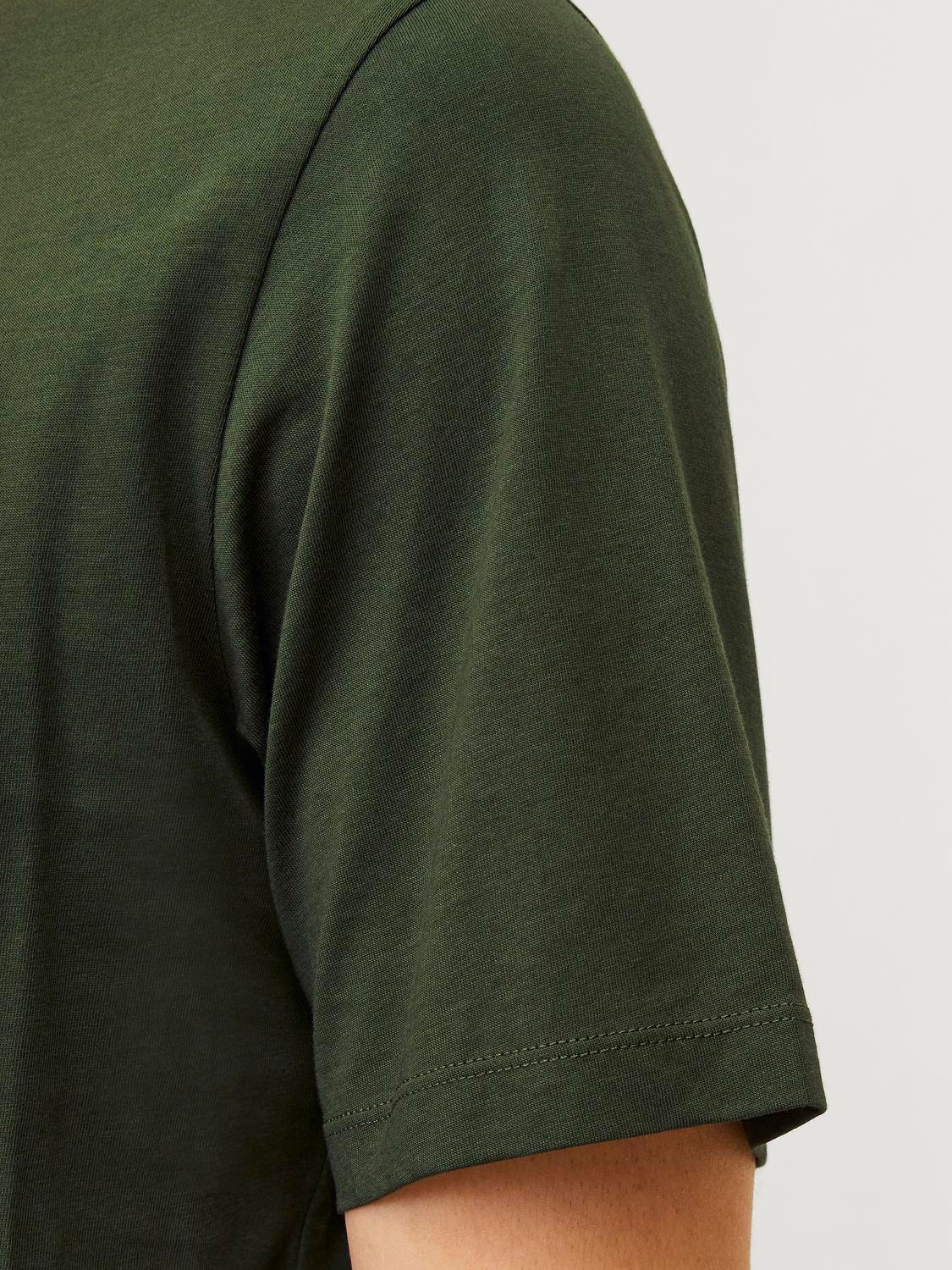 Jack & Jones Logo Kruhový výstřih Tričko -Kombu Green - 12254862