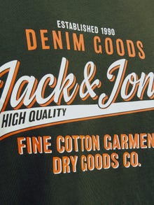 Jack & Jones Logo O-Neck T-shirt -Kombu Green - 12254862