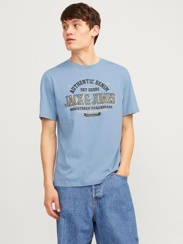 Jack & Jones Logo Kruhový výstřih Tričko - 12254862