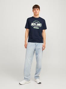 Jack & Jones Logo Crew neck T-shirt -Navy Blazer - 12254862